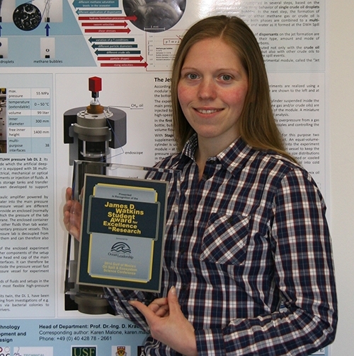 Karen Malone, TUHH, Wins The James D. Watkins Student Award