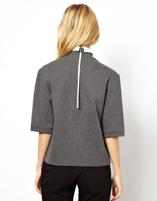 Woo womens top gray - Image 2