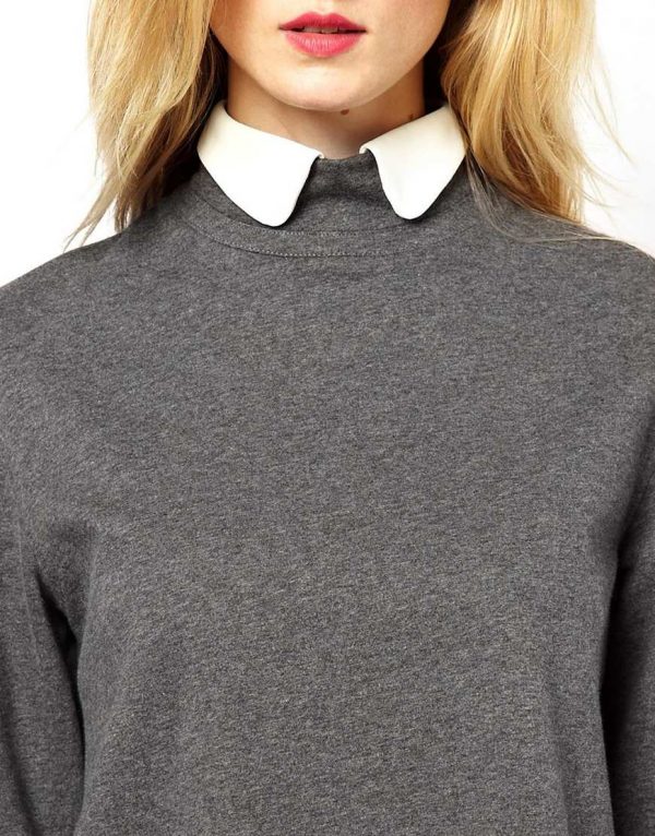 Woo womens top gray - Image 3