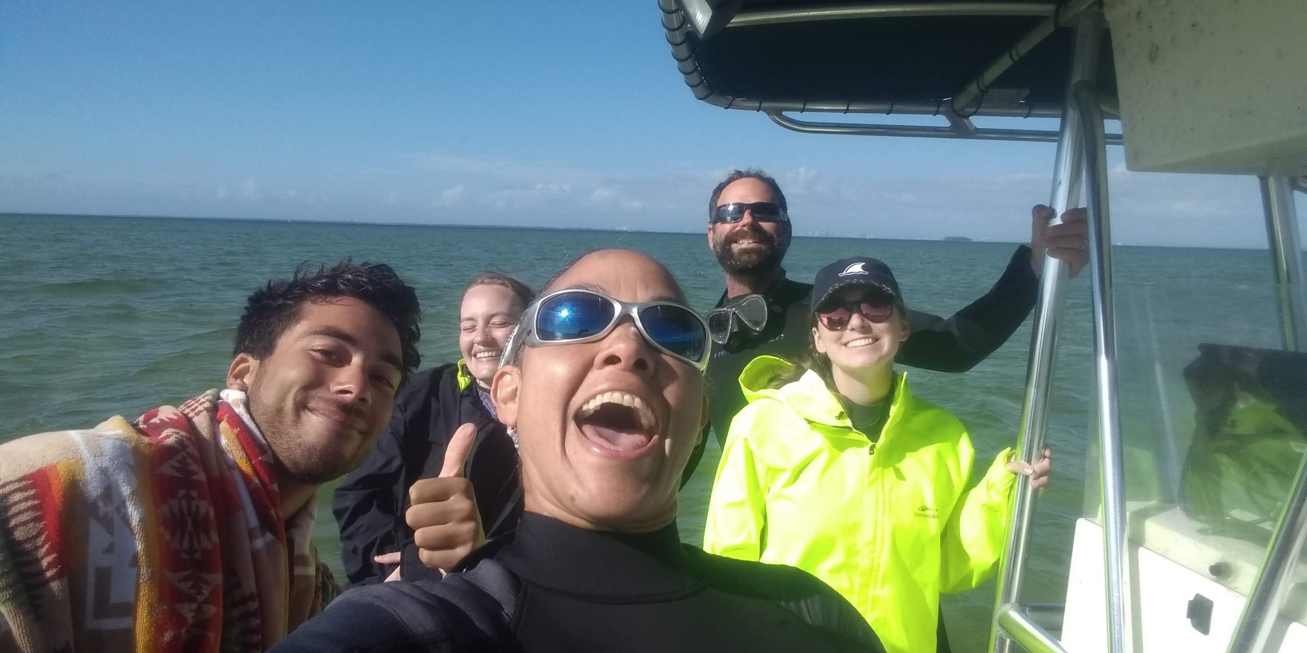 smiling while boating