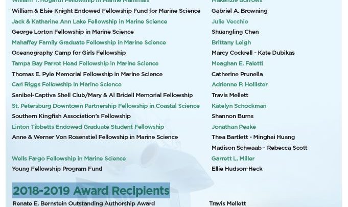 The 2018-2019 USFCMS Fellowship Recipients