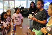 Makenzie Burrows and Ellie Hudson-Heck and Students from the Girls Inc of Pinellas