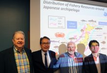 Bill Hogarth, Masanori Miyahara, Steve Murawski and Hideki Nakano. Dr. Miyahara presented the current status of Japanese fisheries as he seeks collaboration from scientists in foreign countries who have prior experience with declining fish stocks.